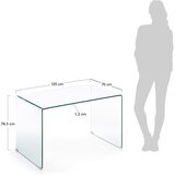 Kave Home Steklena pisalna miza 70x125 cm Burano – | Shoptok.si