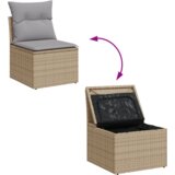  Set vrtne sofe od 9 dijelova s jastučićima bež poli ratan akacija | shoptok.hr