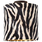 QAZQA Stropna svetilka mat črno žametno senčilo z zebrastim dizajnom 25 cm - Combi | Shoptok.si