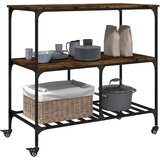  Kuhinjska kolica boja hrasta 100 x 50 x 95 cm konstruirano drvo | shoptok.hr