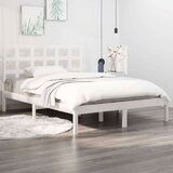 Posteljni okvir bel iz trdnega lesa 120x190 cm 4FT, (20904660) | Shoptok.si