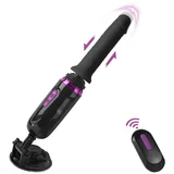 VIBRATOR Mistress Hiram Black - potisni vibrator z daljincem in prisesalnim dnom