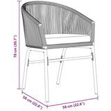  Set od 5 vrtnih stolica smeđi poly rattan | shoptok.hr