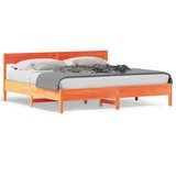 Furnova Posteljni okvir brez vzmetnice vošč. rjav 180x200 cm borovina, (21934563) | Shoptok.si