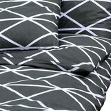  Set posteljine za poplun sivi 135 x 200 cm pamučni | shoptok.hr