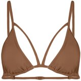 Trendyol Bikini Top - Brown - Plain Cene