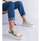 Gemre Golden sneakers with silver inserts Kimberly | Shoptok.si