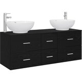  Set namještaja za kupaonicu 3 kom. Crna 49,5 x 44,5 x 65 cm | shoptok.hr