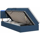  LED krevet za pohranu s madracem Plava 90 x 200 cm Tkanina | shoptok.hr