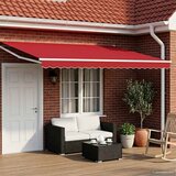  Električna retraktabilna tenda Crvena 4 × 3 m | shoptok.hr
