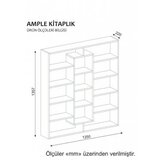 Woody Fashion Bookshelf Ample, 125x135.7x22 cm, Hrast | Eponuda.ba