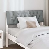 Tapecirani uzglavlje Svijetlo siva 100 cm Čvrsto borovo drvo Bijela | shoptok.hr