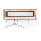 Spinder Design Zidna vješalica od punog hrasta u prirodnoj boji/smeđe-siva s policom 78 cm School – | shoptok.hr