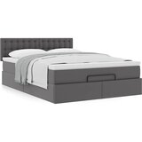  Otomanski krevet s madracem sivi 140x190cm umjetna koža | shoptok.hr
