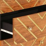  Bočni ormarići 2 kom smeđe-crni 60x33 5x75cm masivno drvo manga | shoptok.hr