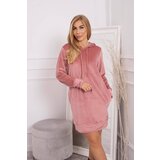 Kesi Velour dress with hood navy pink | shoptok.hr