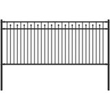  Spike Fence Črna 200 x 130 cm Prašno lakirano jeklo, (5000157958) | Shoptok.si