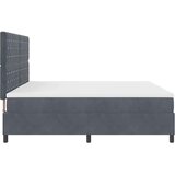  s opruga kutije Tamno siva 200 x 200 cm Baršun | shoptok.hr