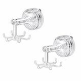 INF 6-člankni vrtljivi vakuumski kavlji x2 – 360° zložljivi PET kavlji Transparent, (5000296418) | Shoptok.si