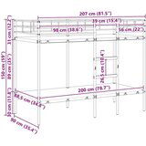 vidaXL Dvoposteljna postelja brez vzmetnice Bela 90x200 cm jeklo | Shoptok.si