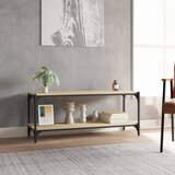TV ormarić boja hrasta 100x33x41 cm konstruirano drvo i čelik | shoptok.hr