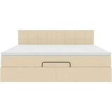  Otomanski krevet s madracem krem 180x200cm od tkanine | shoptok.hr