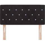 vidaXL Headboard s kristalnim gumbima, crna, 90 cm, baršun | shoptok.hr
