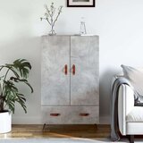 vidaXL Visoka omara betonsko siva 69,5x31x115 inženirski les | Shoptok.si