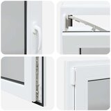 vidaXL Podrumski prozor "RISOR" 100x50 cm Okretno-nagibni DIN lijevi bijeli | shoptok.hr