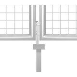  Vrtna vrata Čelik 400x150 cm Srebrna | shoptok.hr