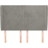  Uzglavlje s ušima svjetlosivo 147x23x118/128 cm baršunasto | Eponuda.com