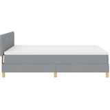  LED Box Spring Krevet Svijetlo siva 140 x 190 cm tkanina | shoptok.hr