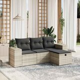  4-dijelni set vrtnih sofa s jastucima svijetlosivi poliratan | shoptok.hr
