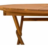  Preklopni vrtni stol Prirodna Ø110 x 75 cm Čvrsto drvo akacije | shoptok.hr