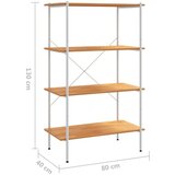 vidaXL police s 4 razine bijele i boja hrasta 80 x 40 x 130 cm | shoptok.hr
