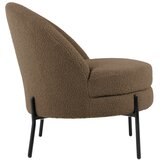 Leitmotiv Siv/rjav fotelj iz tkanine bouclé Noble – | Shoptok.si