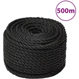 vidaXL Delovna vrv črna 12 mm 500 m polipropilen
