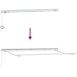  Skrovita tenda Antracit 350 x 200 cm tkanina - Antracit (bijeli okvir) 3 5 x 2 m Ručna | shoptok.hr