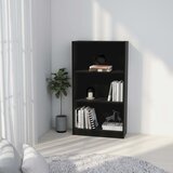 Furnova Knjižna omara 3-nadstropna črna 60x24x109 cm, (21932110) | Shoptok.si