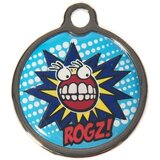 Rogz comic id privezak za ogrlicu za pse, metalni, s, plavi Cene
