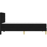  Okvir kreveta s madracem s uzglavljem Crna 90 x 200 cm tkanina | shoptok.hr