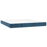 Box spring postelja z vzmetnico temno modra 90x200 cm žamet | Shoptok.si