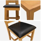  Blagovaonski set 3 kom. Crna Čvrsto Hrastovo Drvo | shoptok.hr