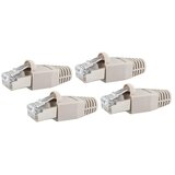 SCHWAIGER Omrežni vtič CAT 6 (Vtič RJ45, Sive barve/srebrne barve, 4 kos) | Shoptok.si