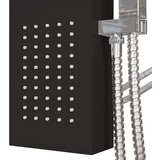 vidaXL Panel za tuširanje aluminijski crni | shoptok.hr