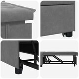  Krevet-sofa na razvlačenje Tamno siva 194 x 67 x 82 cm | Eponuda.com