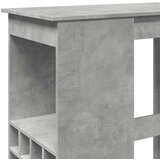 vidaXL Barski stol s držačima boja betona 90x47,5x103,5 cm drveni | shoptok.hr