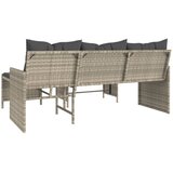  Vrtna L-sofa sa stolom i jastucima svjetlosiva od poliratana | Eponuda.com