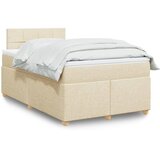 vidaXL Krevet s oprugama i madracem krem 120 x 200 cm od tkanine | shoptok.hr