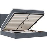 vidaXL Otomanski posteljni okvir z vzmetnicami siv 160x200 cm žamet, (22053250) | Shoptok.si